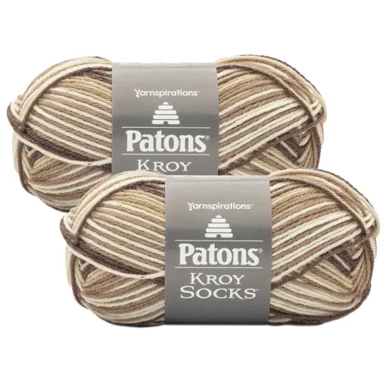 (Pack of 2) Patons Kroy Socks Yarn-Brownies {1}