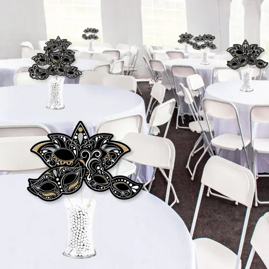 Big Dot of Happiness Masquerade - Mask Party Centerpiece Sticks - Showstopper Table Toppers - 35 Pieces {3}