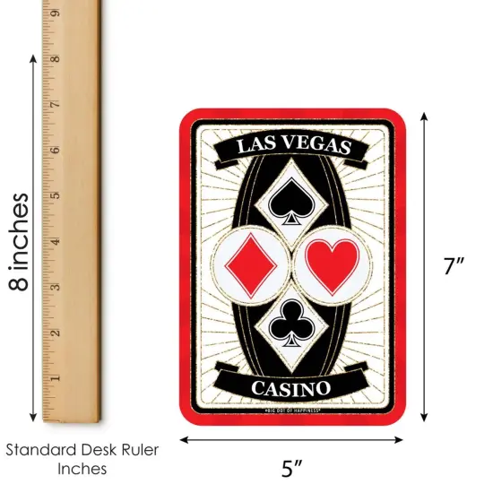 Big Dot of Happiness Las Vegas - Bar Bingo Cards and Markers - Casino Party Bingo Game - Set of 18 {6}