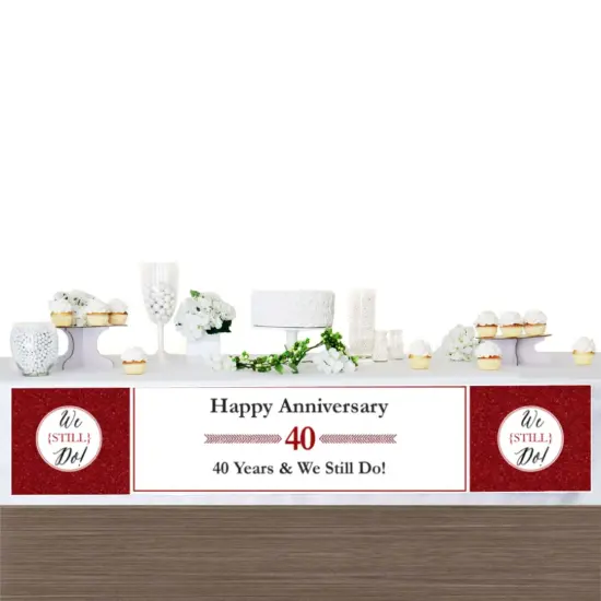 Big Dot of Happiness We Still Do - 40th Wedding Anniversary Party Decorations Party Banner {4}