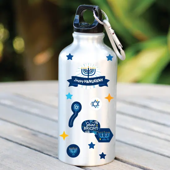 Big Dot of Happiness Hanukkah Menorah - Chanukah Holiday Party Favor Kids Stickers - 16 Sheets - 256 Stickers {6}