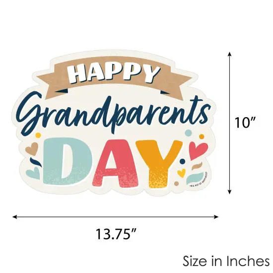 Big Dot of Happiness Happy Grandparents Day - Hanging Porch Grandma & Grandpa Party Outdoor Decorations - Front Door Decor - 1 Piece Sign {7}