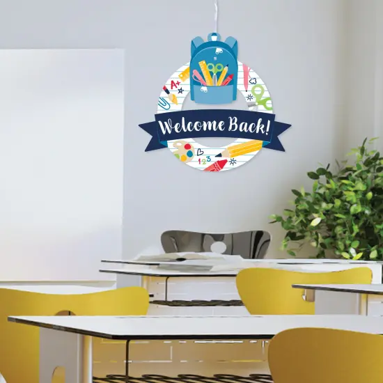 Big Dot of Happiness Back to School - Outdoor First Day of School Classroom Decor - Front Door Wreath {4}