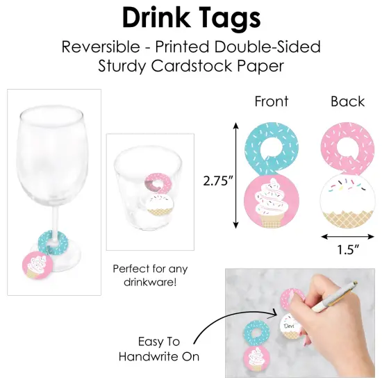 Big Dot of Happiness Scoop Up The Fun - Ice Cream - Sprinkles Party Paper Charger and Table Decorations - Chargerific Kit - Place Setting for 8 {7}