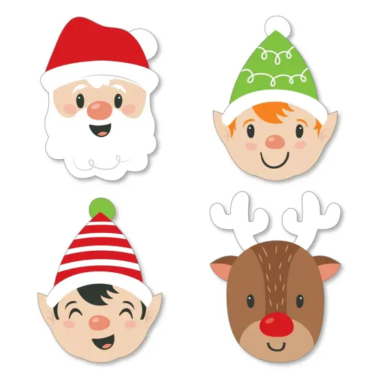 Big Dot of Happiness Very Merry Christmas - DIY Shaped Holiday Santa Claus Party Cut-Outs - 24 Count {1}