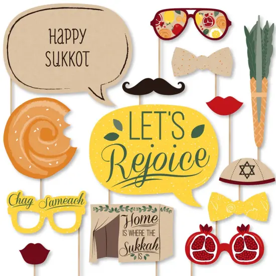 Big Dot of Happiness Sukkot - Sukkah Photo Booth Props Kit - 20 Count {1}