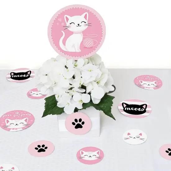 Big Dot of Happiness Purr-fect Kitty Cat - Kitten Meow Baby Shower or Birthday Party Giant Circle Confetti - Party D&eacute;cor - Large Confetti 27 Count {7}