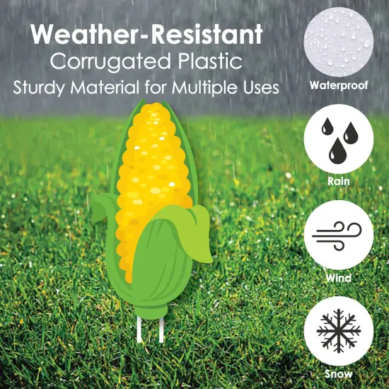 Big Dot of Happiness It's Corn - Yard Sign and Outdoor Lawn Decorations - Fall Harvest Party Yard Signs - Set of 8 {4}