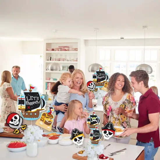 Big Dot of Happiness Pirate Ship Adventures - Skull Birthday Party Centerpiece Sticks - Showstopper Table Toppers - 35 Pieces {6}