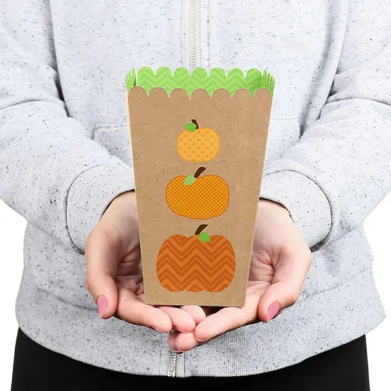 Big Dot of Happiness Pumpkin Patch - Fall, Halloween or Thanksgiving Party Favor Popcorn Treat Boxes - Set of 12 {6}