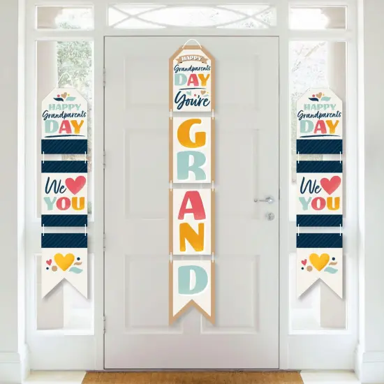 Big Dot of Happiness Happy Grandparents Day - Hanging Vertical Paper Door Banners - Grandma & Grandpa Party Wall Decoration Kit - Indoor Door Decor {1}