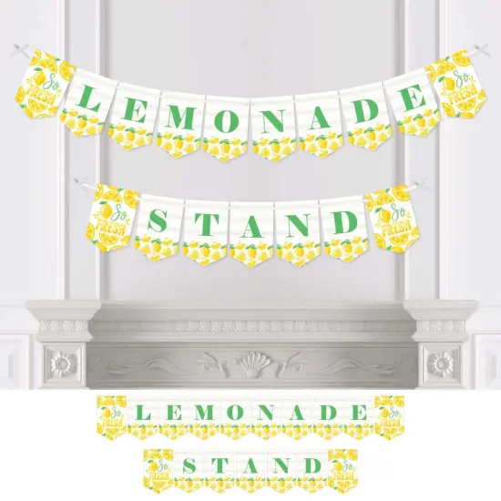 Big Dot of Happiness So Fresh - Lemon - Citrus Lemonade Party Bunting Banner - Party Decorations - Lemonade Stand {1}