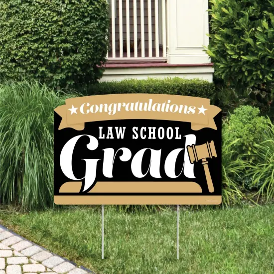 Big Dot of Happiness Law School Grad - Future Lawyer Graduation Party Yard Sign Lawn Decorations - Congratulations Party Yardy Sign {1}
