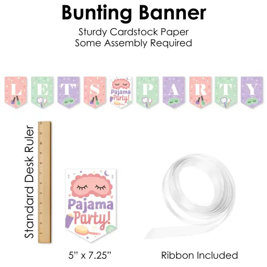 Big Dot of Happiness Pajama Slumber Party - Girls Sleepover Birthday Party Supplies Decoration Kit - Decor Galore Party Pack - 51 Pieces {7}