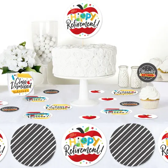 Big Dot of Happiness Teacher Retirement - Happy Retirement Party Giant Circle Confetti - Party Decorations - Large Confetti 27 Count {6}
