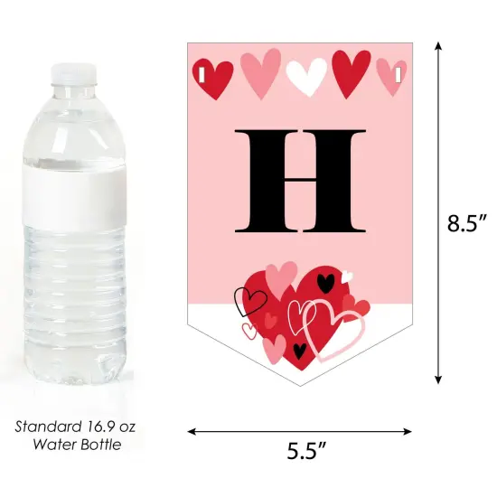 Big Dot of Happiness Happy Valentine's Day - Valentine Hearts Party Bunting Banner - Party Decorations - Happy Valentine's Day {4}