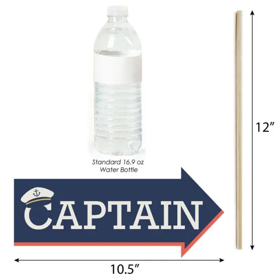 Big Dot of Happiness Funny Ahoy - Nautical - Baby Shower or Birthday Party Photo Booth Props Kit - 10 Piece {4}