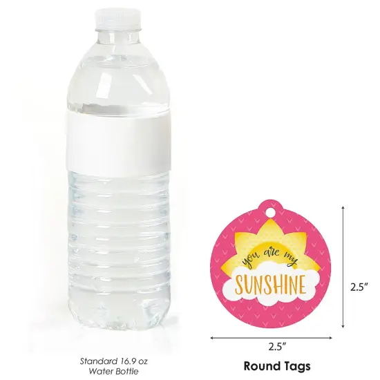 Big Dot of Happiness You Are My Sunshine - Baby Shower or Birthday Party Favor Gift Tags (Set of 20) {4}