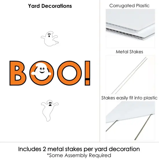 Big Dot of Happiness Spooky Ghost - Yard Sign Outdoor Lawn Decorations - Halloween Party Yard Signs - Boo {6}
