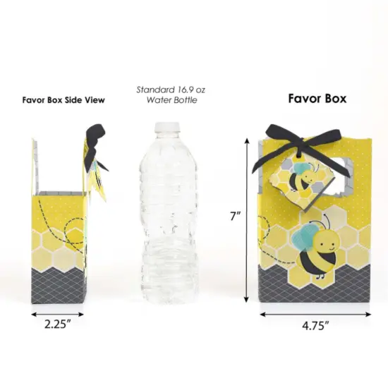 Big Dot of Happiness Honey Bee - Baby Shower or Birthday Party Favor Boxes - Set of 12 {3}