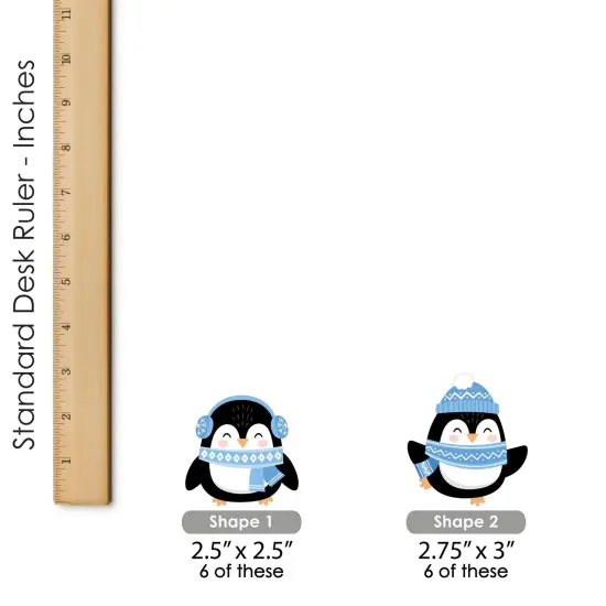 Big Dot of Happiness Winter Penguins - DIY Shaped Holiday and Christmas Party Cut-Outs - 24 Count {6}