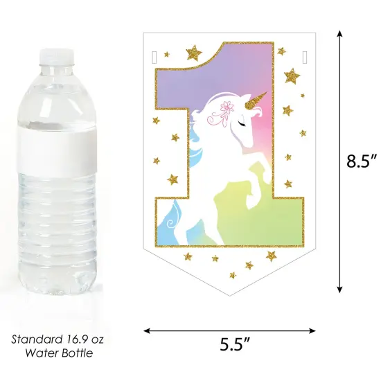 Big Dot of Happiness 1st Birthday Rainbow Unicorn - Magical Unicorn First Birthday Party Bunting Banner - Party Decorations - Happy 1st Birthday {3}