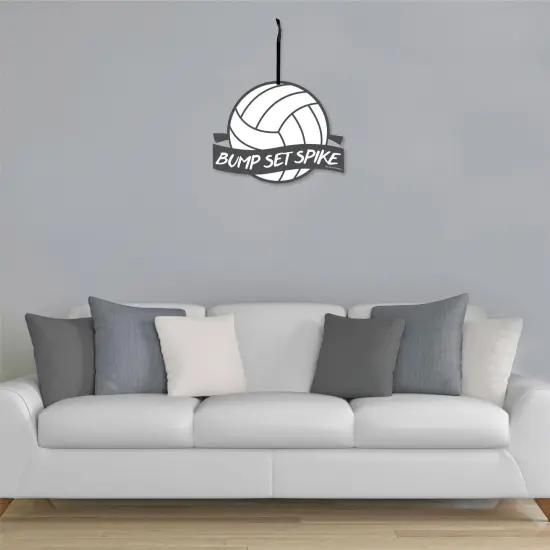 Big Dot of Happiness Bump, Set, Spike - Volleyball - Hanging Porch Baby Shower or Birthday Party Outdoor Decorations - Front Door Decor - 1 Piece Sign {4}