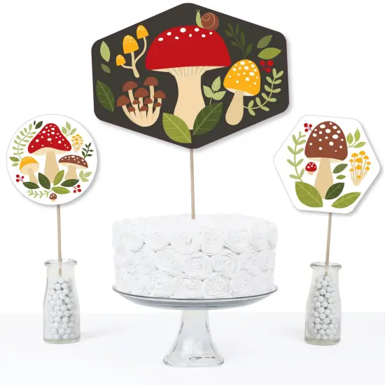 Big Dot of Happiness Wild Mushrooms - Red Toadstool Party Centerpiece Sticks - Table Toppers - Set of 15 {4}