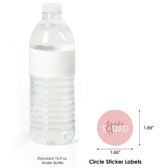 Big Dot of Happiness Bride Squad - Rose Gold Bridal Shower or Bachelorette Party Circle Sticker Labels - 24 Count {4}