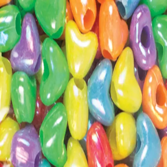 CousinDIY Fun Pack Acrylic Heart Beads 210/Pkg-Assorted Colors {4}