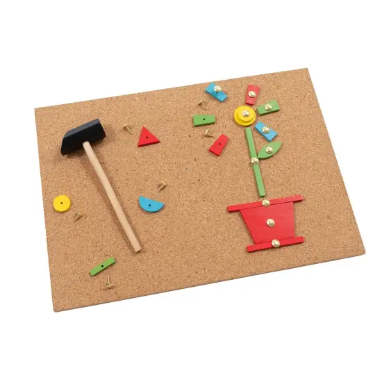 Tack A Tile - Wooden Hammer Toy {6}