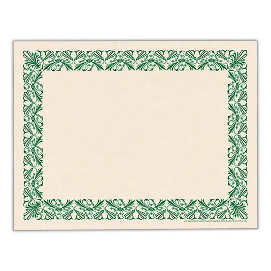 Art Deco Set -Green Border Paper, Plain Folders, Gold Seals {2}