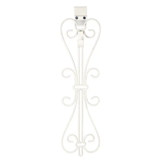 Adjustable Wreath Hanger for Door - Elegant White {2}