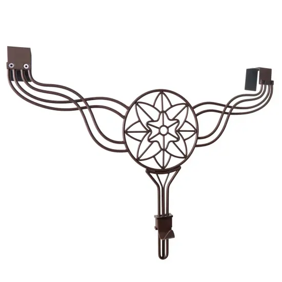 Adjustable Wreath Hanger for Door - Flower (Brown) {5}
