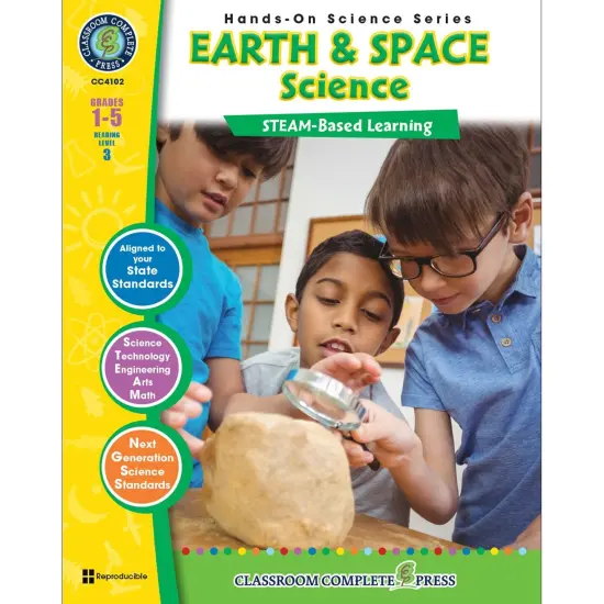 Hands-On STEAM - Earth & Space Science Resource Book, Grade 1-5 {1}