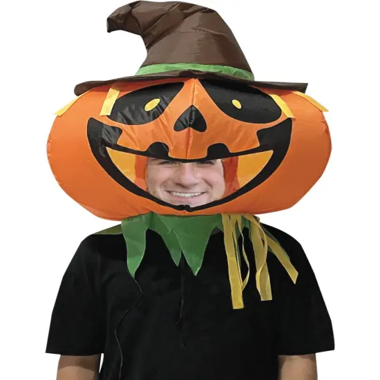Inflatable Pumpkin Head Costume Accessory {1}