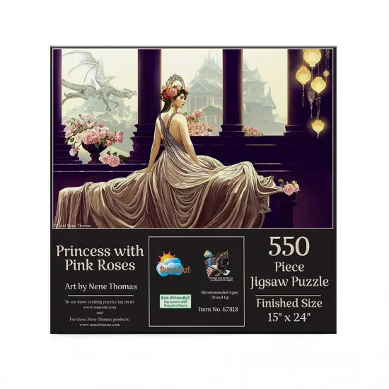 Sunsout Princess with Pink Roses 550 pc Jigsaw Puzzle 67818 {4}