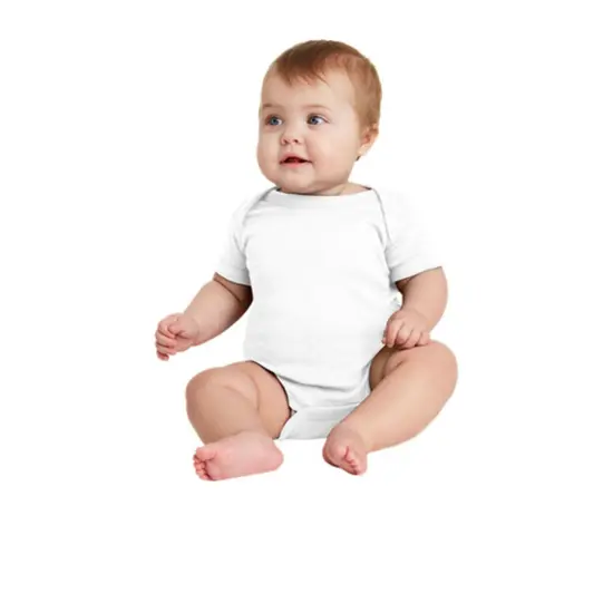 Rabbit Skins&reg; Infant Baby Rib Tee - 3400 Pink {7}