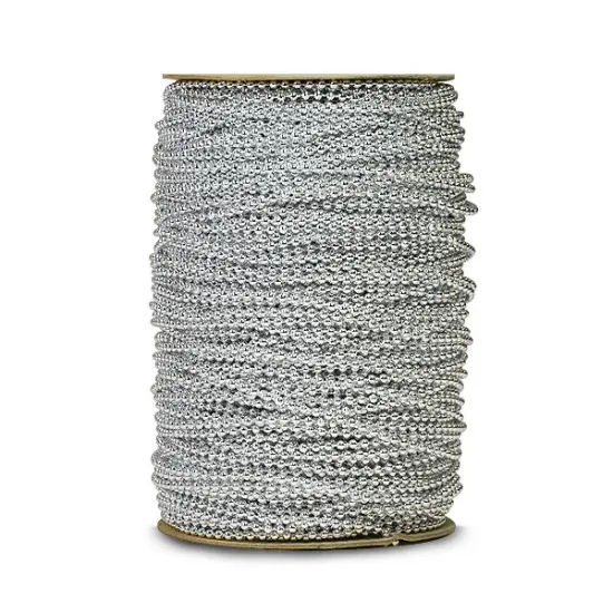 3mm Fused Pearl Trim Spool of 166 Yards Silver {1}