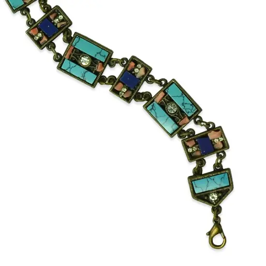 Antique Inspired Gemstones with Turquoise Bracelet {2}