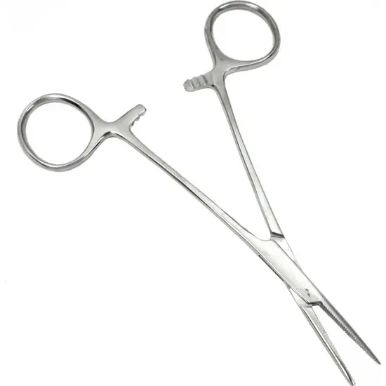 Forceps Needle TweezersClamp Tool 5" Hobby Art Crafts Fly Tying Tool {1}