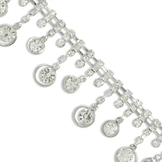 1 Yard of Narketa 1 1/4" Rhinestone Dangle Trim {1}