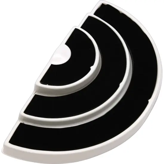 New 36 Slot 3 Tier Black/White Ring Display Foam Jewelry Stand {3}