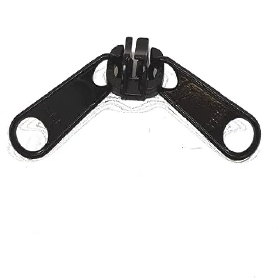 Package of Four (4) #8 YKK Coil Reversible Zipper Pull, Black {1}