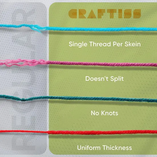 CRAFTISS Crochet Kit for Beginners, 158 Pieces with 16 Colors of Acrylic Yarn Skeins, 1300 Yards Total &ndash; Learn to Crochet All-in-One Starter Crochet Set for Adults Beginner {3}