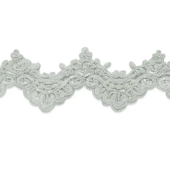 Vintage Paris Lace Trim with Pearl Accents {1}