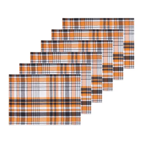Zelda Plaid Placemats Set of 6, 13" x 19" {1}