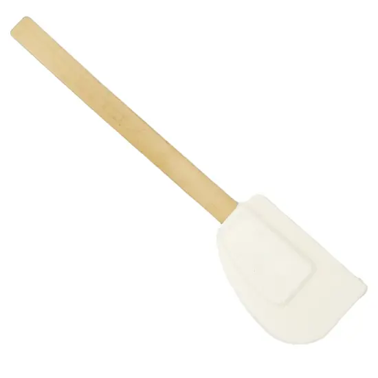 Rubber Bowl Scraper with Bamboo Handle {2}