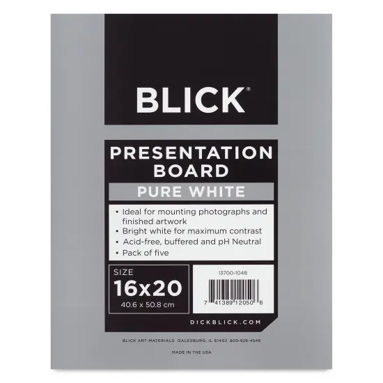Blick Presentation Board Pack - 16" x 20", Pure White, Pkg of 5 {1}