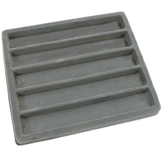 5 Gray 5 Slot 1/2 Size Jewelry Display Tray Inserts {2}